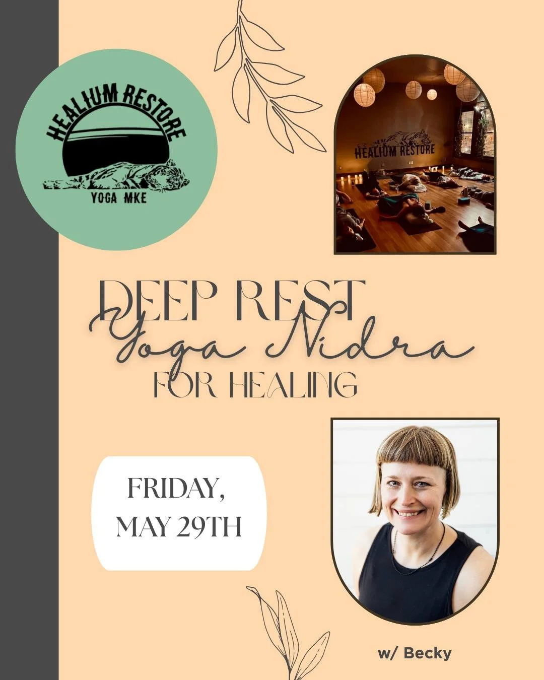 Give yourself permission to fully rest ✨

Join us for Yoga Nidra this Friday from 6-7pm at Healium Restore &mdash; a deeply restorative guided meditation practice designed to calm the nervous system, encourage relaxation, and leave you feeling ground