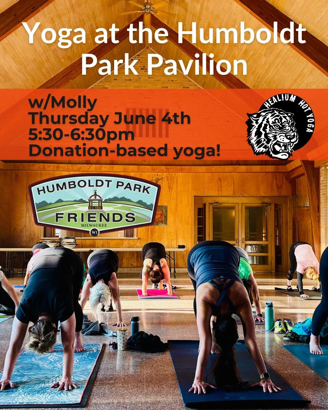 Yoga at the Humboldt Park Pavilion

Join Molly on Thursday June 4th from 5:30-6:30 pm in the Humboldt Park Pavilion for a non-heated, one hour vinyasa flow that will work your whole body. All levels are welcome to participate! 

Bring your own mat, w