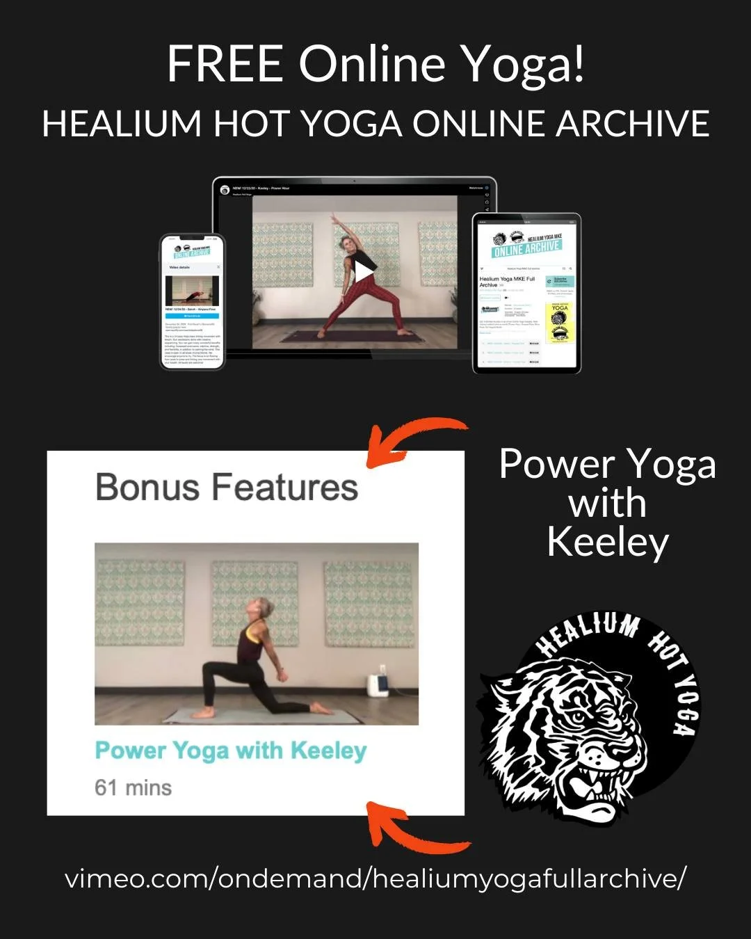 FREE Power Yoga

Welcome the (unofficial) start of summer with a FREE hour of Power Yoga with Keeley recorded back in June 2021!

No code, no membership. Just a digital device, you and your mat (plus maybe a space heater, some pillows and blankets, b
