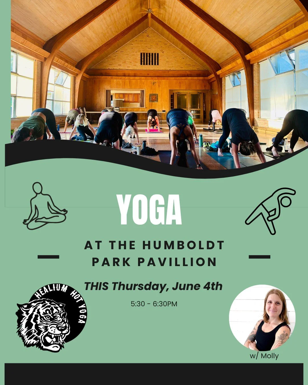 THIS THURSDAY 🌿✨

Join Molly from Healium Hot Yoga for a non-heated, all-levels vinyasa flow at the beautiful Humboldt Park Pavilion. Expect a full-body flow, good energy, and a chance to move together in the heart of Bay View.

🕕 One hour class
🧘