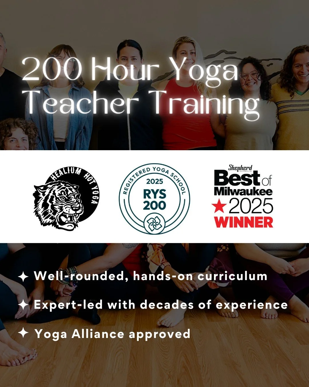 🔥 200 HR YOGA TEACHER TRAINING 🔥

✨ 2026&ndash;27 Applications OPEN ✨

Join our hands-on, in-depth teacher training at Healium Hot Yoga + Healium Restore &mdash; a Yoga Alliance approved 200-hour program + EAP approved training.
This is not just tr