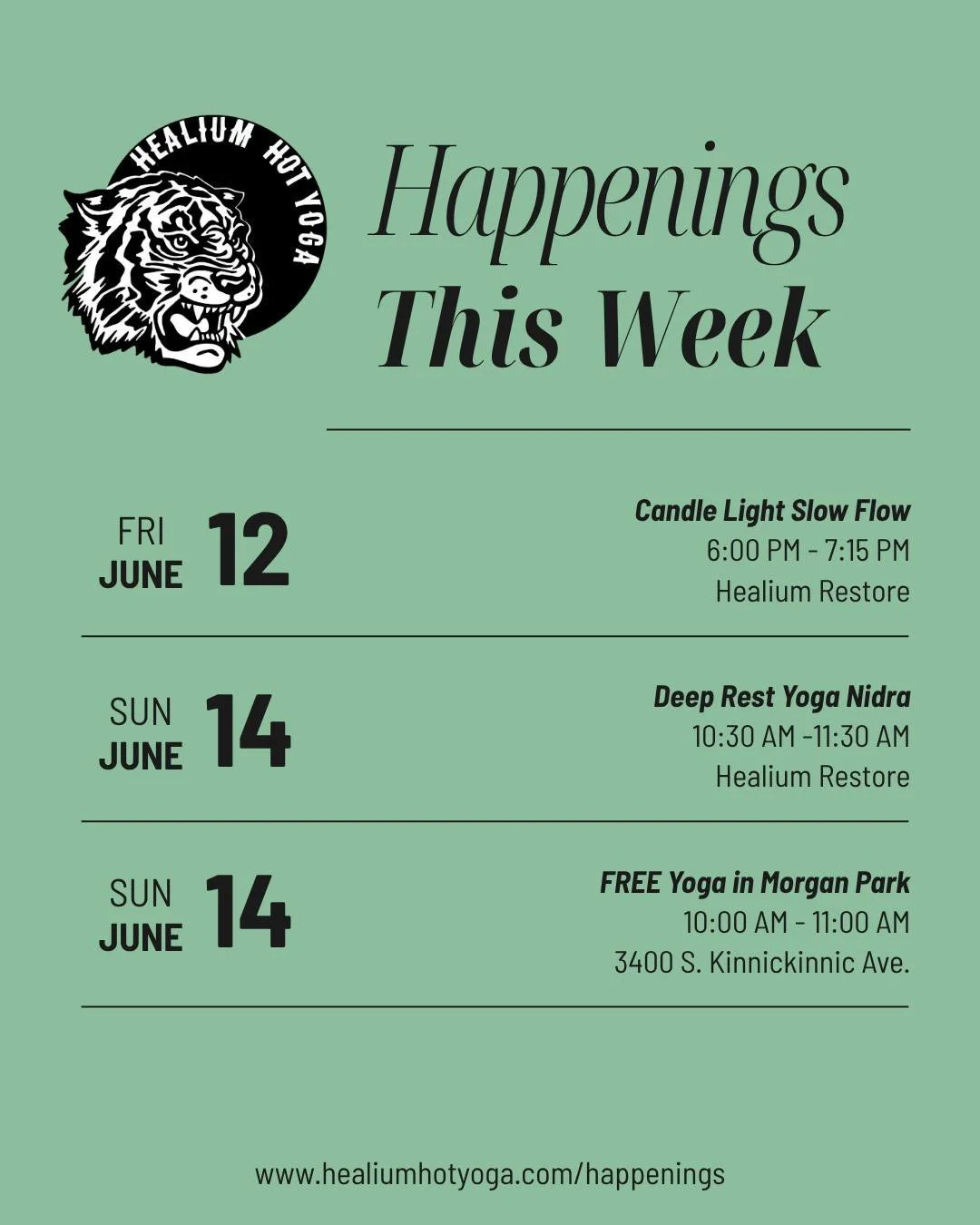 What's poppin' in the Healium Universe this week, you ask? All of the above 😉

Check out more details at www.healiumhotyoga.com.

Sign up via Mindbody! 

 #healiumeverywhere #BestofMilwaukee2025 #healiumhotyoga #milwaukeeyoga #bayview #Yoga