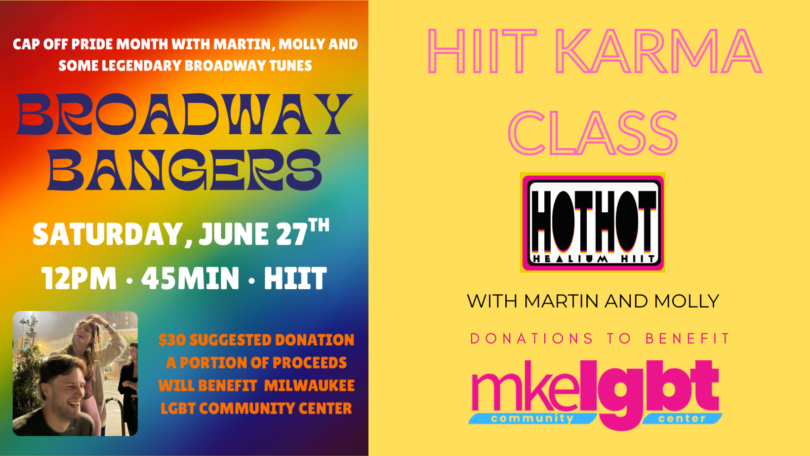 HIIT Karma Class: Broadway Bangers w/Martin &amp; Molly