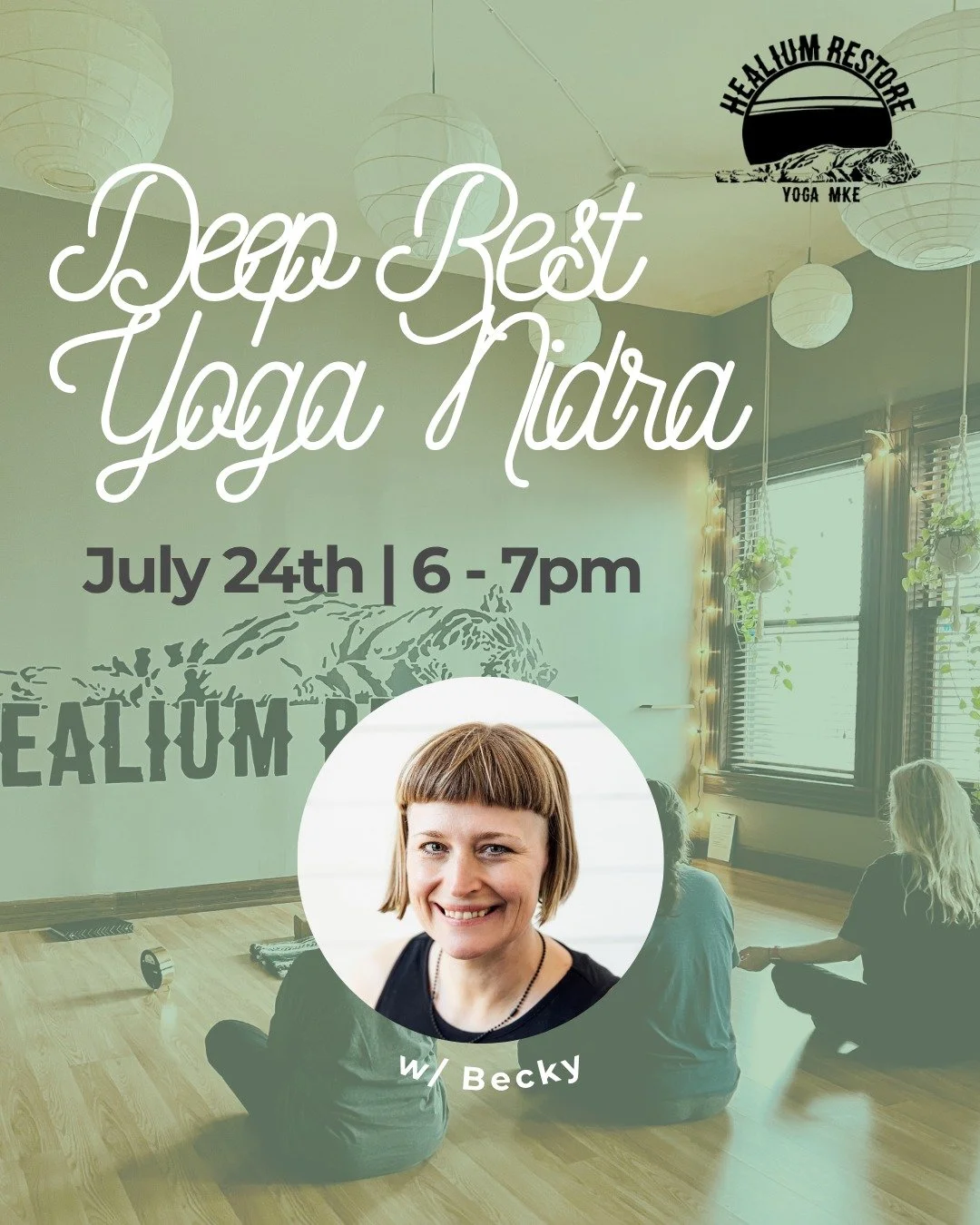 Mark your calendars for Yoga Nidra on Friday, July 24th from 6 - 7pm with Beckie! 

Come slow down, relax, and enjoy (and maybe accidentally fall asleep). 

 #healiumhotyoga #healiumeverywhere #YogaCommunity #MilwaukeeYoga #HealiumHotYoga #bayview #h