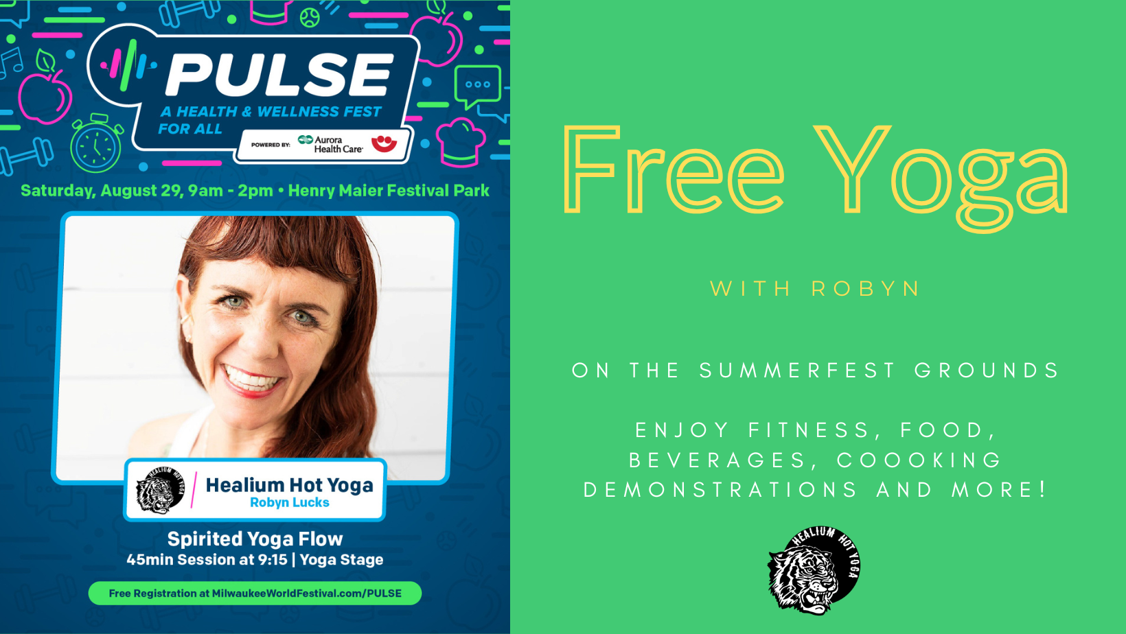 PULSE: FREE Yoga w/Robyn at the Summerfest Grounds