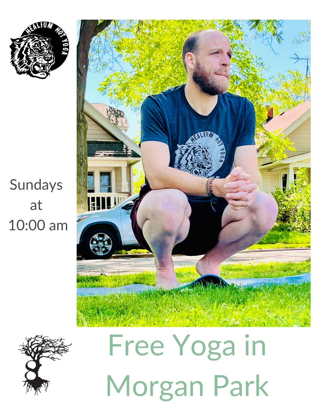 Free Yoga in Morgan Park
Contemplate nature with Chris as he leads Yoga in the Park on Sunday! 

Join Healium in partnership with 8 Branches Chinese Medicine and Milwaukee County Parks for FREE yoga in Morgan Park! Sunday at 10:00am - bring your own 