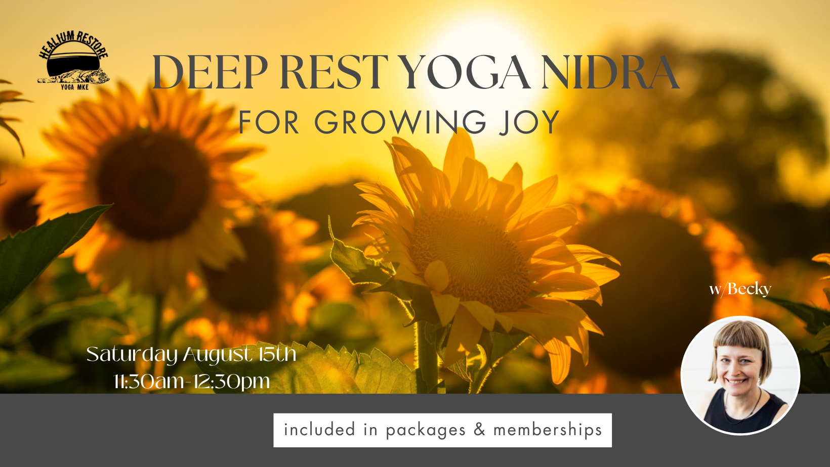 Deep Rest: Yoga Nidra w/ Becky (August) 