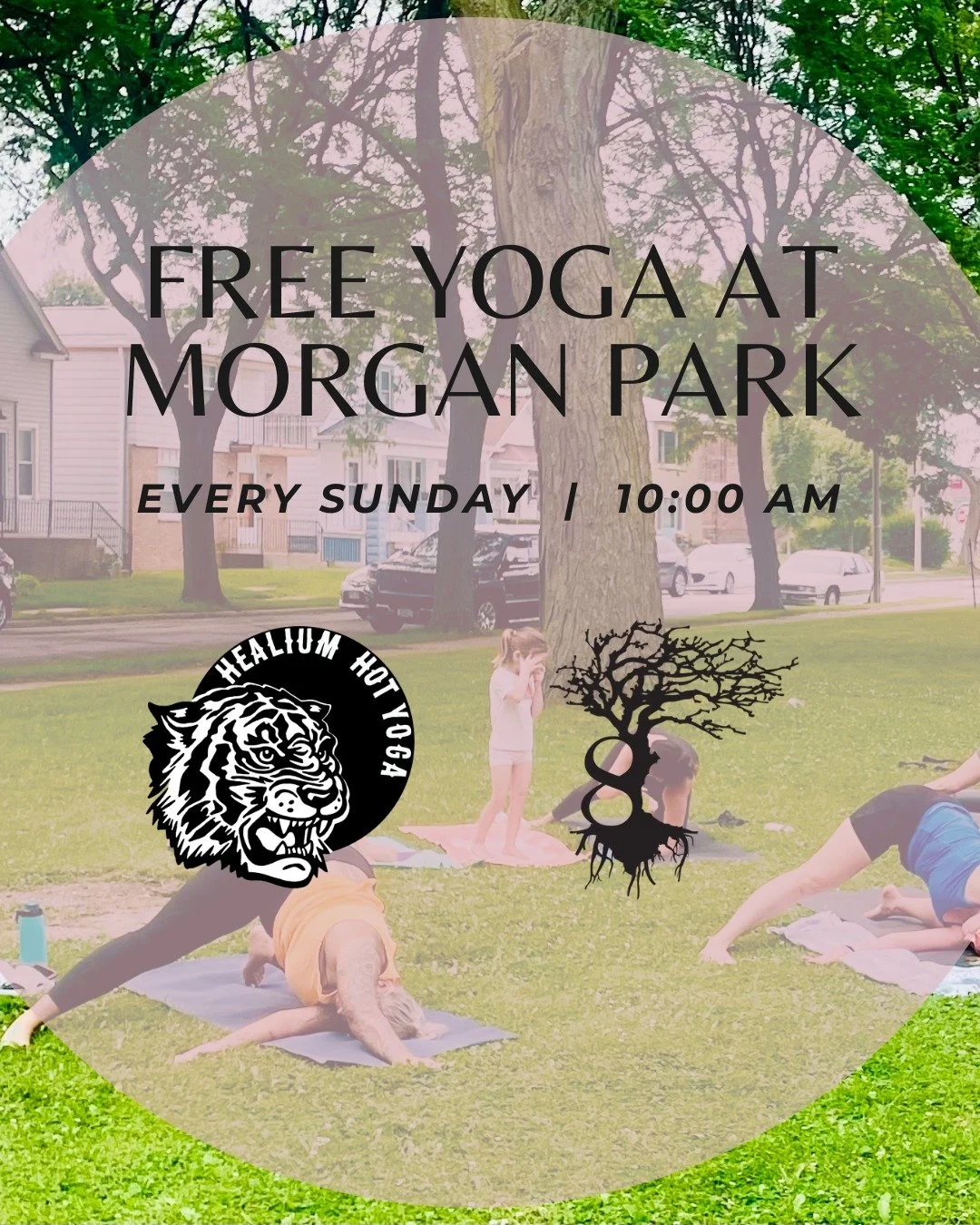 *FREE* Yoga in Morgan Park every Sunday at 10am through September in collaboration with 8 Branches. 

Grab your mat, your bestie, and head over to the park to enjoy some yoga in nature 🍃

 #healiumeverywhere #YogaCommunity #BestofMilwaukee2025 #bayv