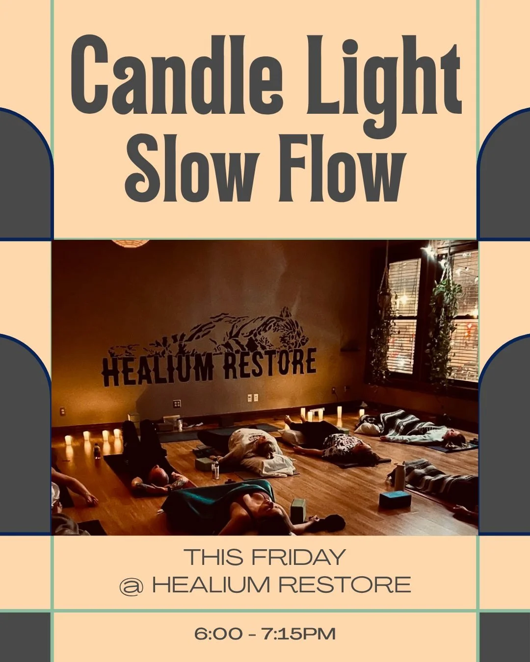 Unwind from the week with a gentle, grounding practice by candlelight. Join Bethany THIS FRIDAY for a cozy Candlelight Slow Flow 🕯️✨

🗓️ Friday, August 7th
⏰ 6:00&ndash;7:15 PM
📍 Healium Restore

Reserve your spot (included in packages &amp; membe