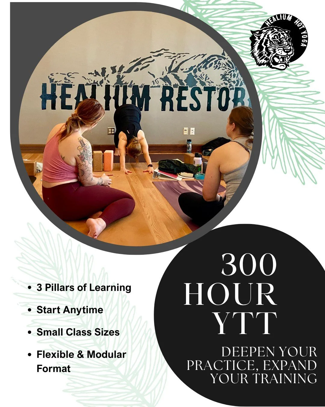 Interested in expanding on your training or simply learning more? Healium's 300 Hour Yoga Teacher Training is for you (it's also module based so no commitments if that's not your thing)! 

Learn more at healiumhotyoga.com. 

Classes resume in Septemb
