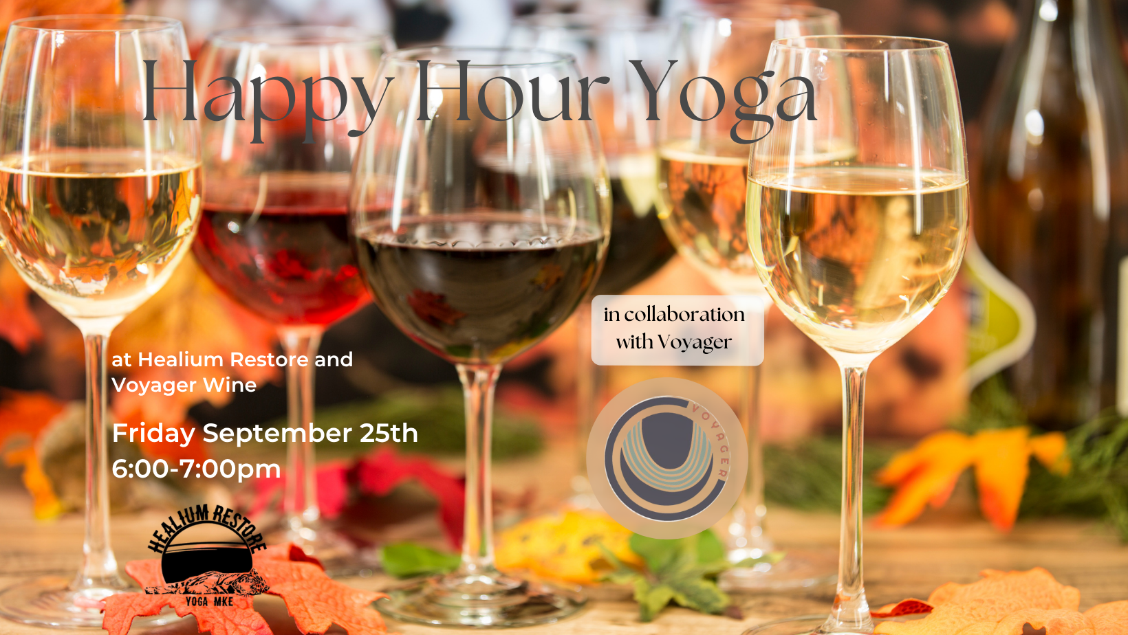 Happy Hour Yoga w/Voyager Wine Bar 