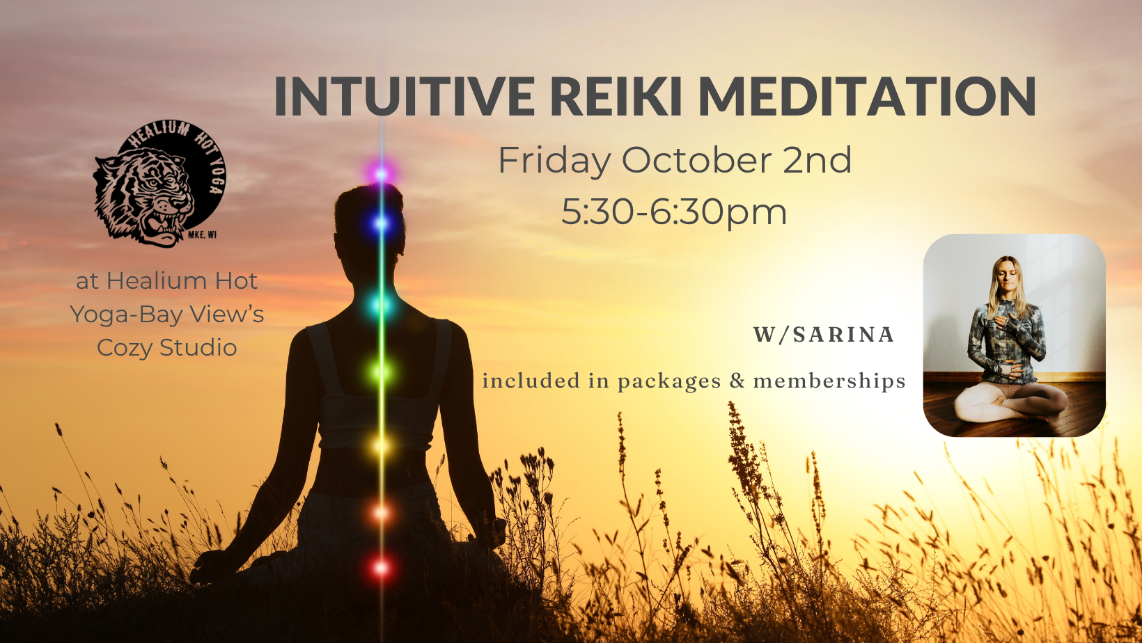 Intuitive Reiki Meditation w/Sarina (October)