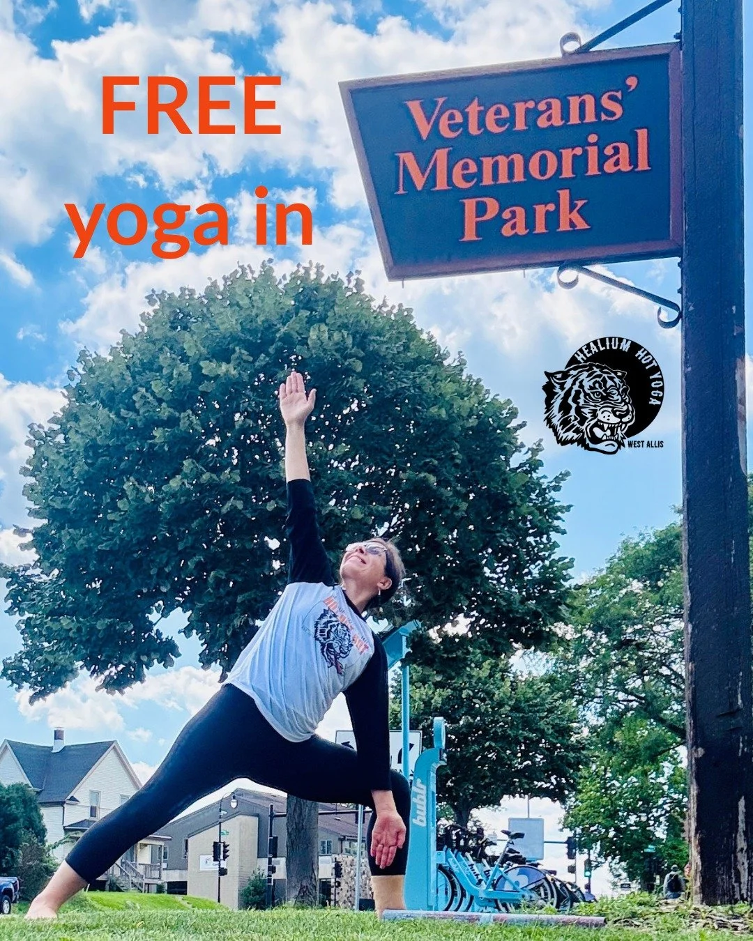FREE outdoor yoga in West Allis!
Roll out your mat for the Mayor&rsquo;s Wellness Challenge!

Healium Hot Yoga is proud to partner with the City of West Allis and the Southwest Suburban Health Department to keep our community moving! Join our teacher