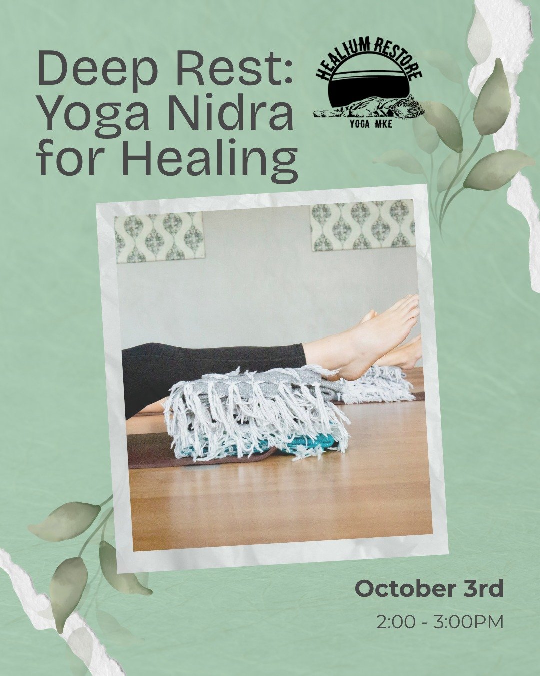 Join Becky for Yoga Nidra for Healing this Saturday from 2 - 3pm at Healium Restore 💆&zwj;♀️

Included in packages &amp; memberships | Sign up via MindBody! 

 #healiumeverywhere #BOM2026 #BestofMilwaukee2026 #MilwaukeeYoga #HealiumHotYoga #healiumr