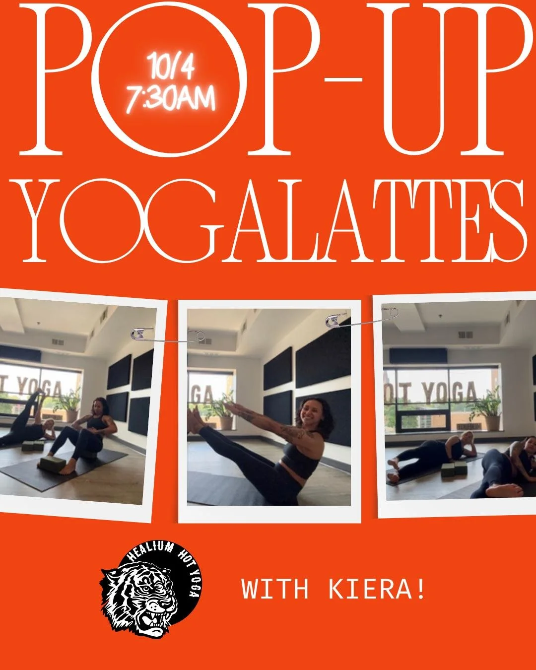 HOT YogaLattes this Sunday, October 4th, at 7:30AM with Kiera! 🔥

Included in packages and memberships! 

All participants will receive a voucher for a free pastry with latte purchase from our friends over at Casera Cafe &amp; Bakery ☕🥐

 #yogacomm