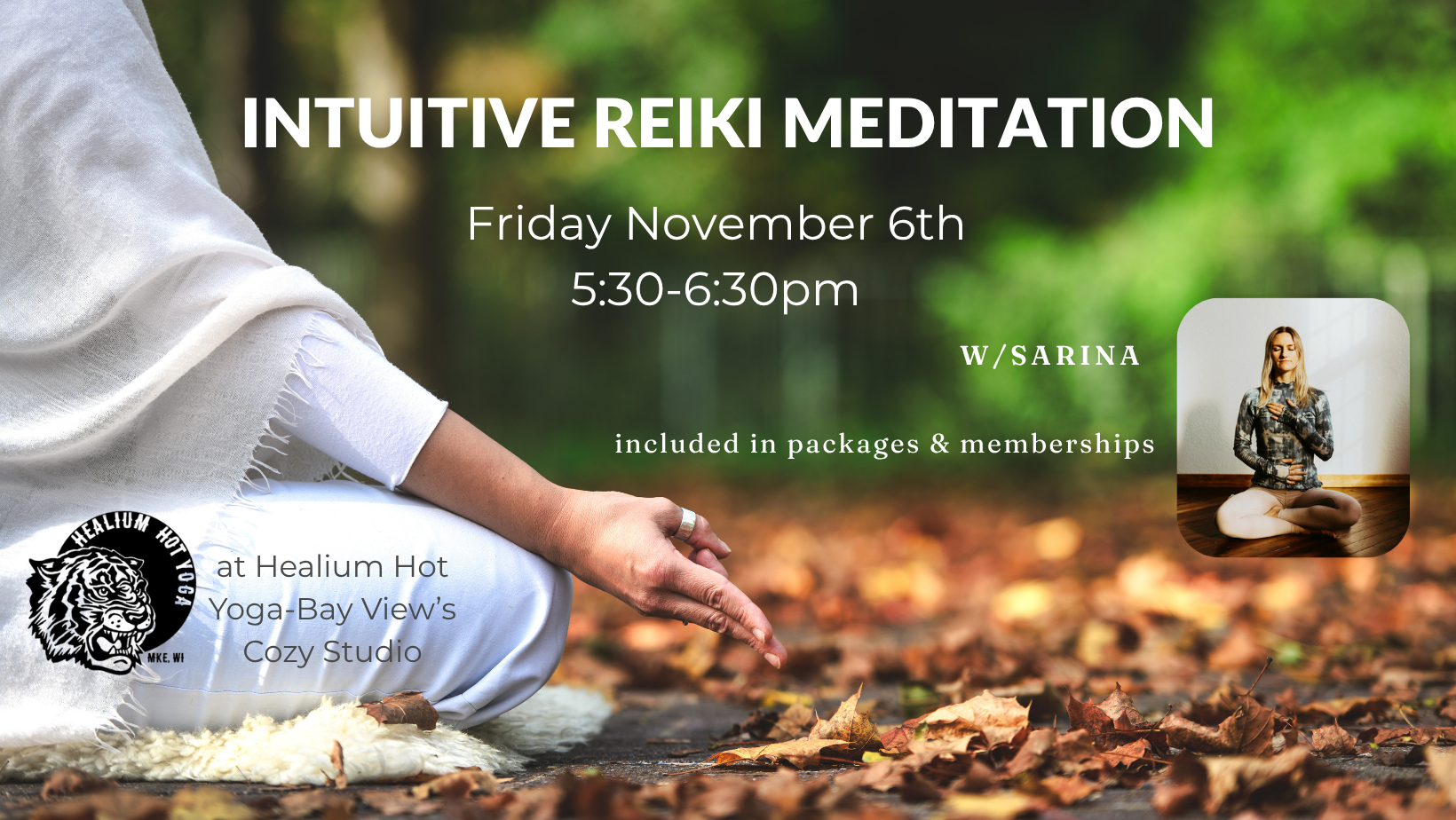 Intuitive Reiki Meditation w/Sarina (November) 