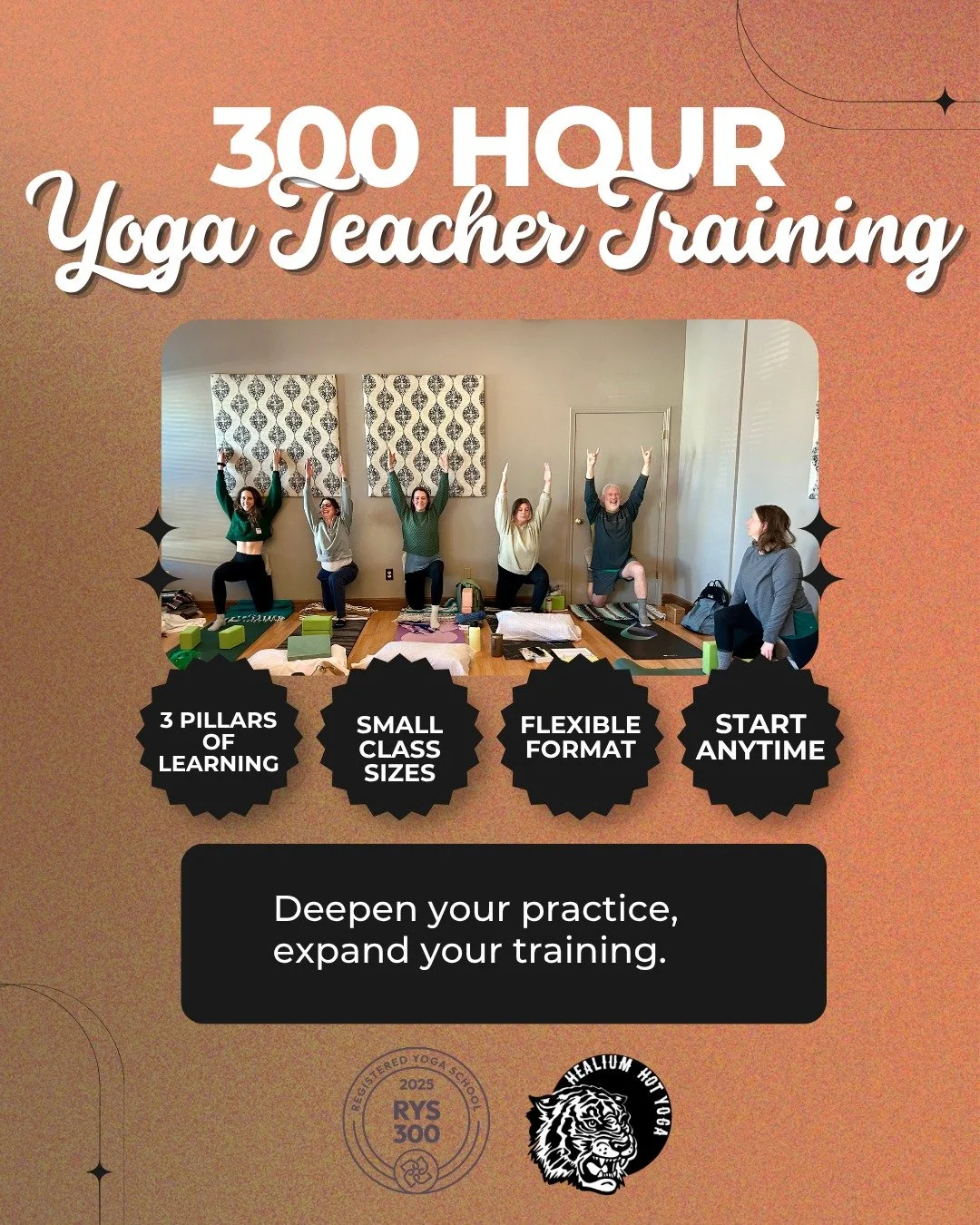Interested in expanding your yoga knowledge as a teacher or a practitioner? Healium's 300 Hour Yoga Teacher Training modules are for you! 👩&zwj;🎓

Check out our upcoming modules or learn more at www.healiumhotyoga.com/teacher-training-300-hour. 

 