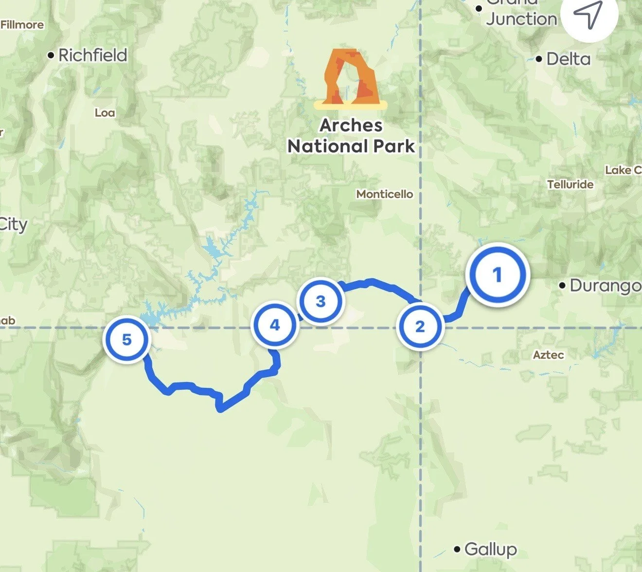 national parks road trip itinerary forrest gump point monument valley map