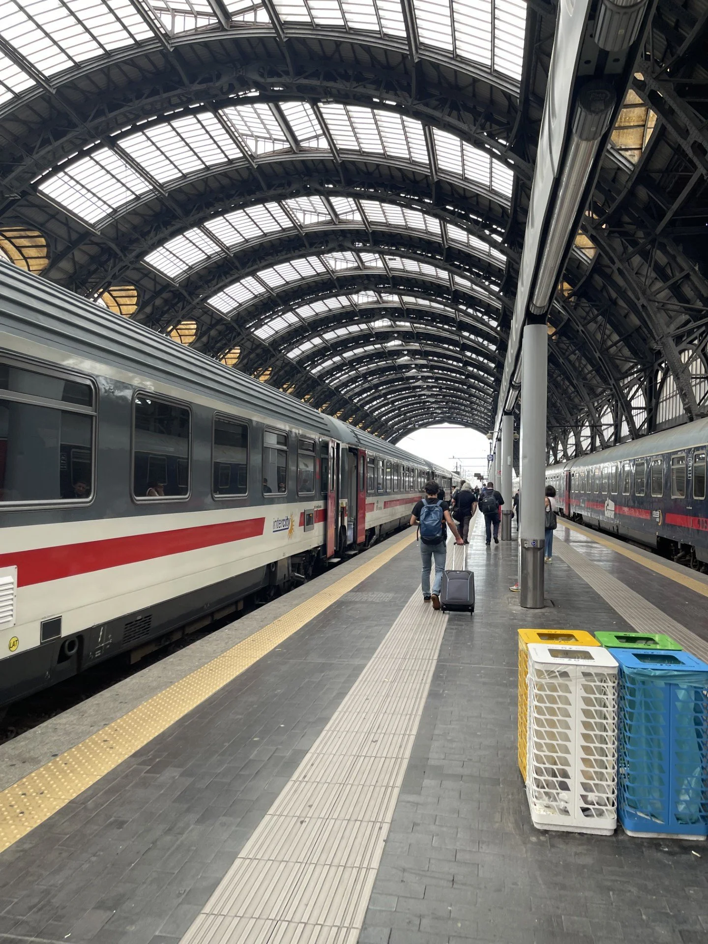 train platform in Milan, italy