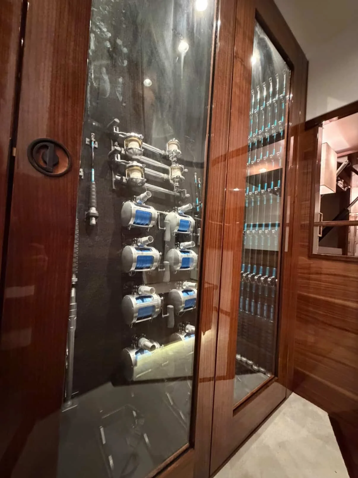 Tag your buddies who need to upgrade their rod storage&hellip; Here is the rod storage room on the 80&rsquo; Weaver &ldquo;Mama who&rdquo; @weaverboatworks