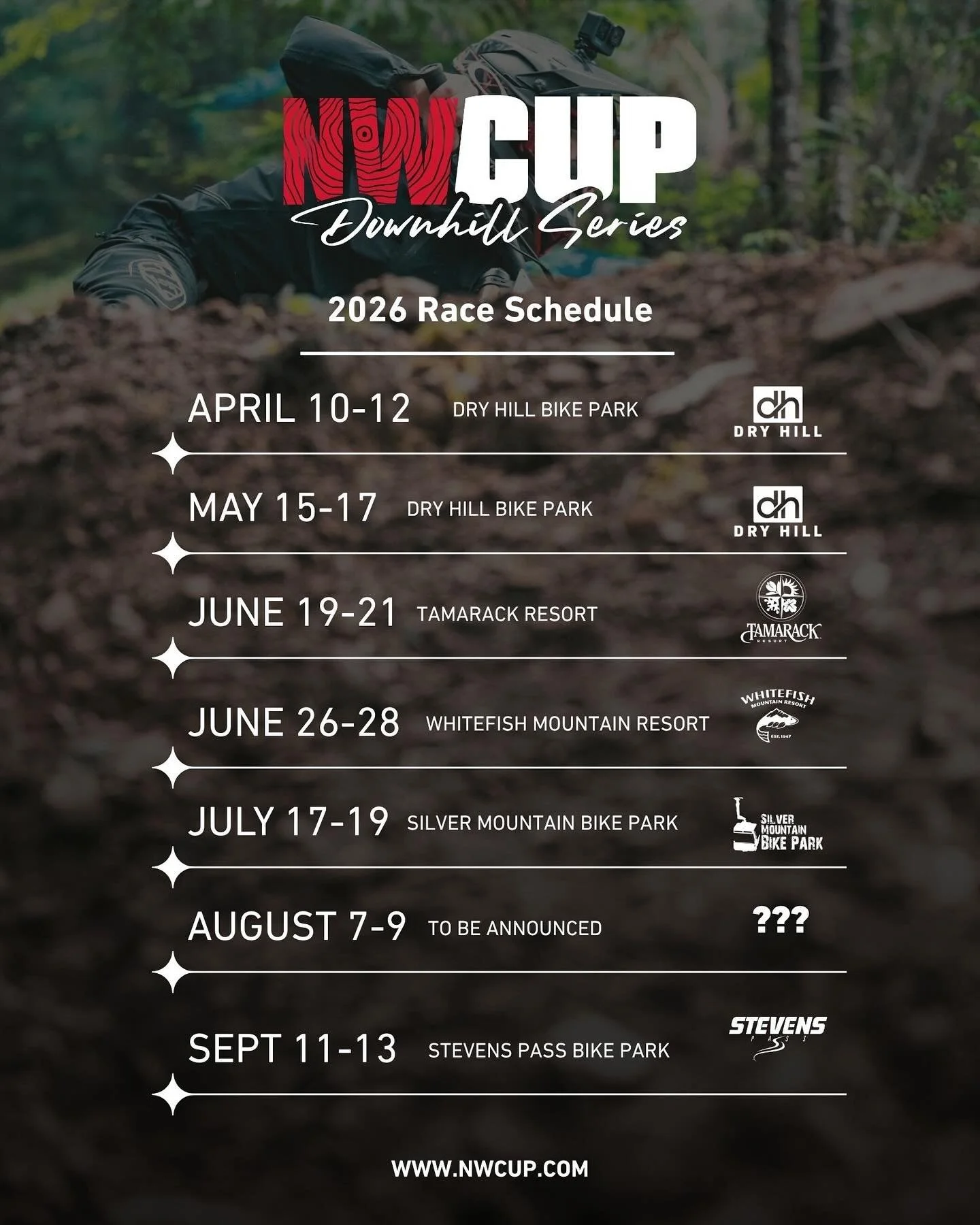 💥2026 SCHEDULE💥

Mark your calendars folks! The 2026 NW Cup Series is upon us! We&rsquo;ve got a stacked lineup of classic venues and one TBA location that we can&rsquo;t wait to tell you about 👀

For more info head over to www.nwcup.com and get r