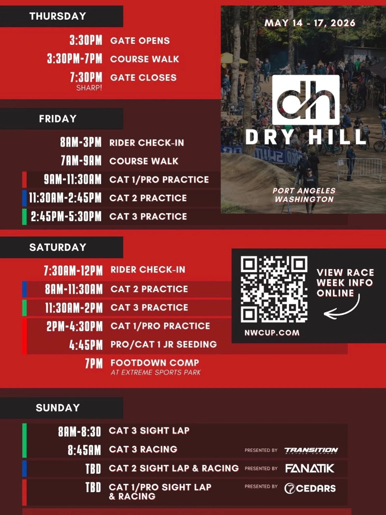 Race week is HERE!!

Check out the weekend schedule or head over to link in bio to stay up to date as you make your way to Port Angeles for Round Two.

See you all soon ✌️