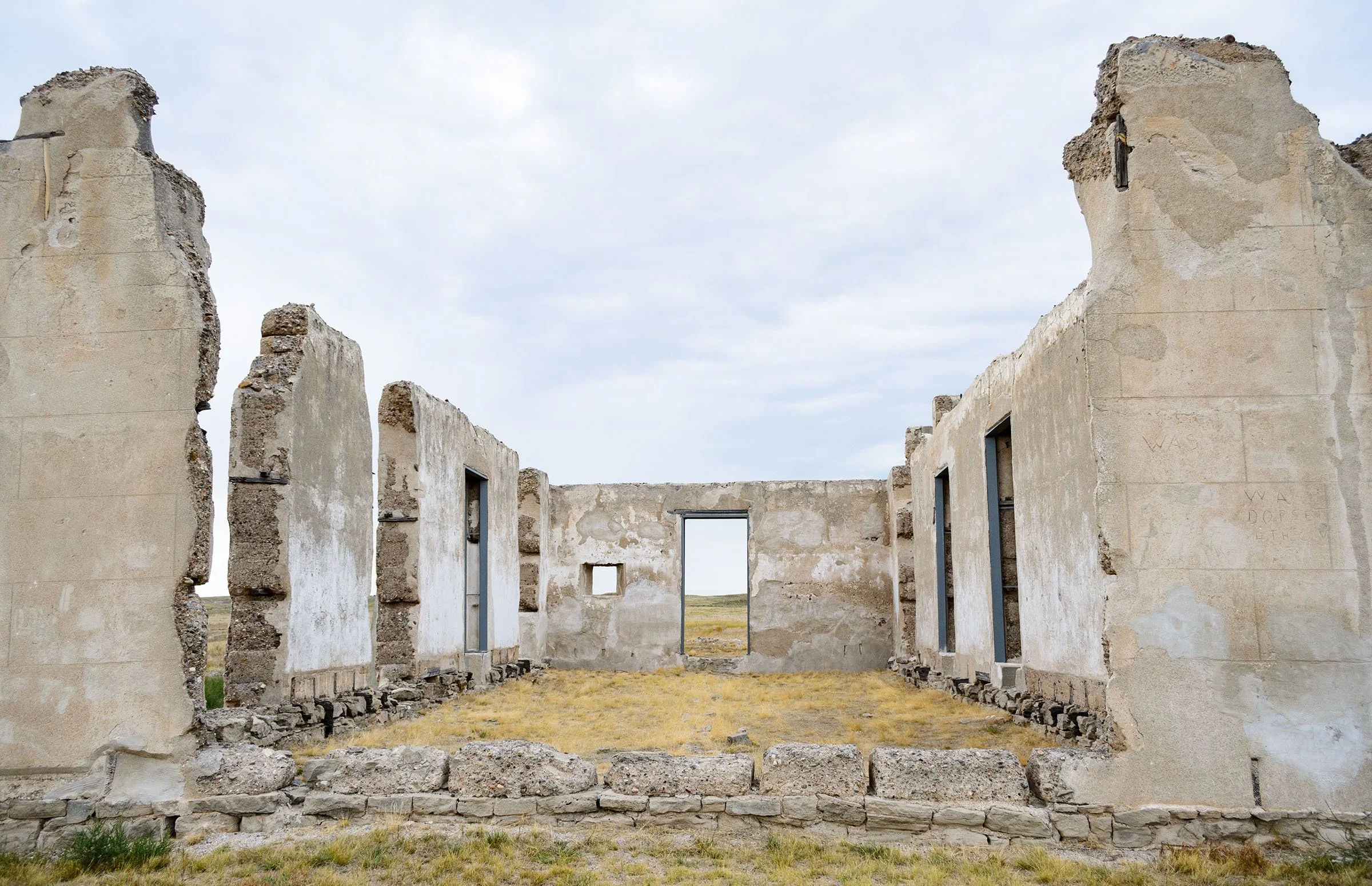 Ruins of a stone building at Fort Laramie, Wyoming