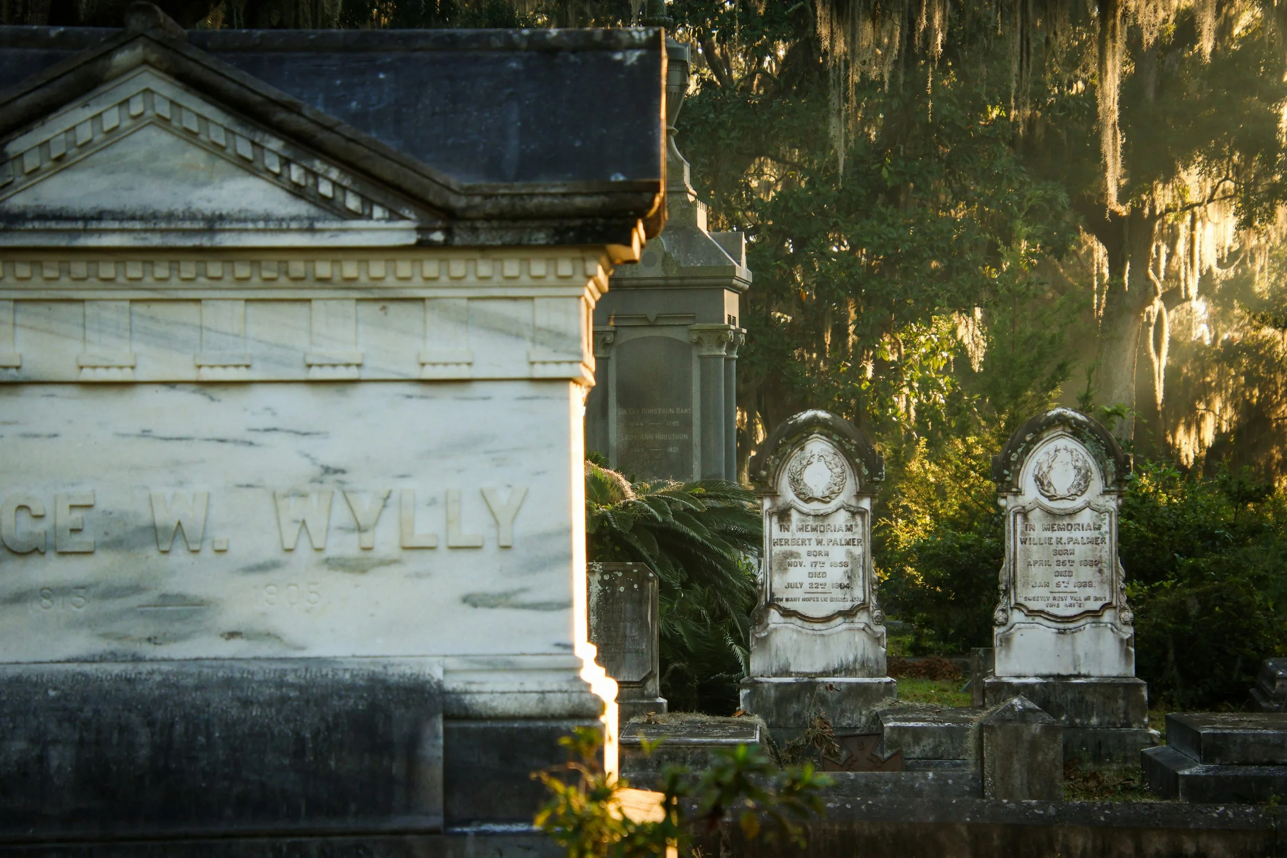 Live oaks hang down over headstones in Bonaventure Cemetery. Drives & Detours Top sights in Savannah GA
