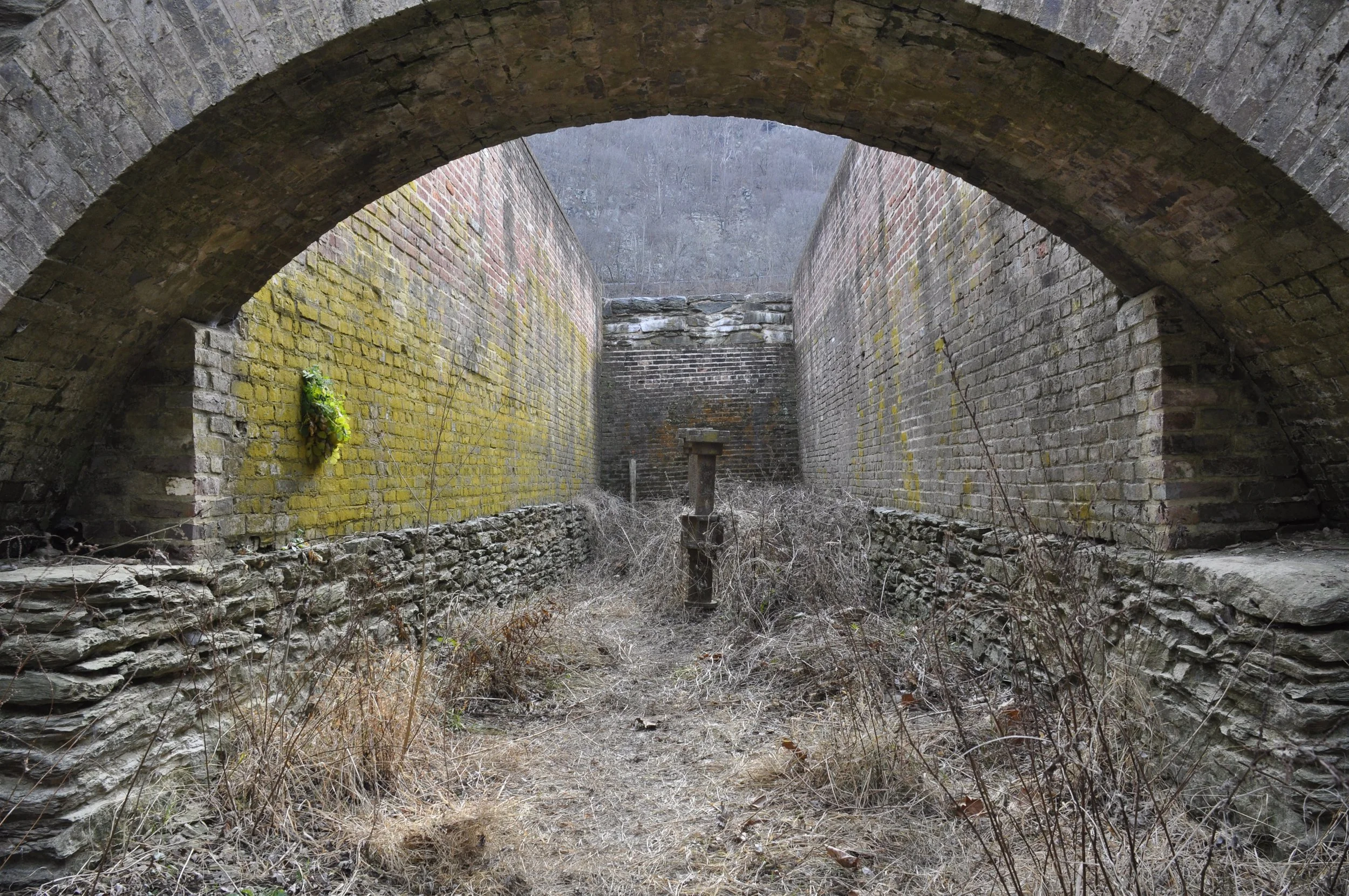 The remains of a ruined mill on Virginius Island. Drives & Detours Harpers Ferry hidden gems