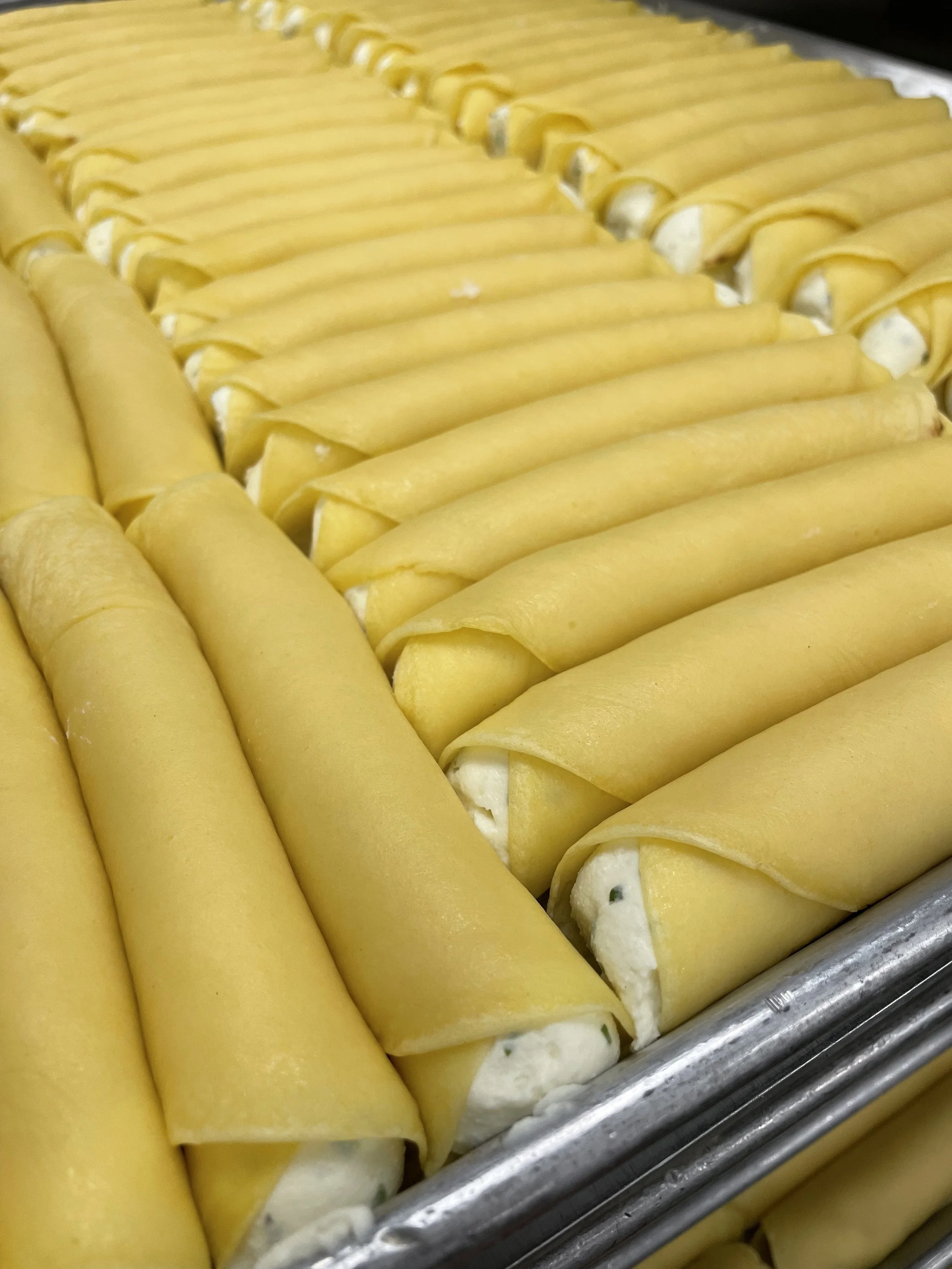 Hand Rolled Crepe Style Cheese Manicotti