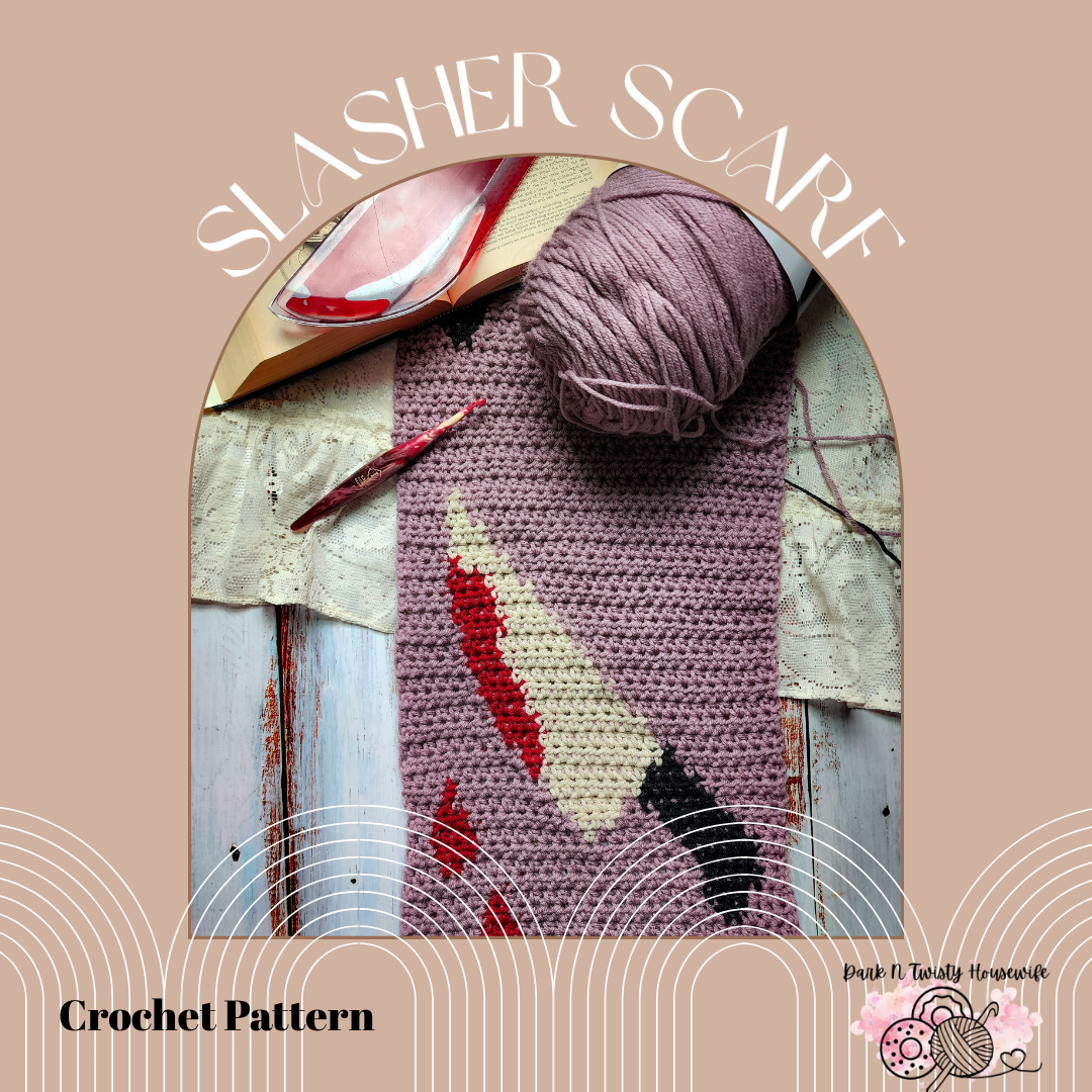 Slasher Flick Scarf Crochet Pattern