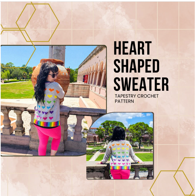 Heart Shaped Sweater Crochet Pattern