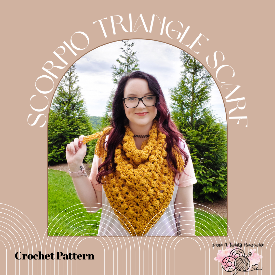 Scorpio Triangle Scarf Crochet Pattern