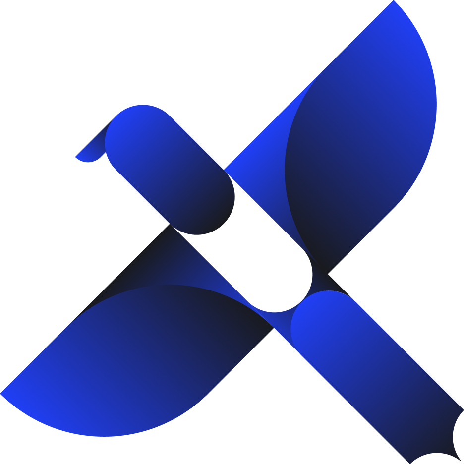 Elise Maddox Logo Illustration Blue and Black Bird Icon