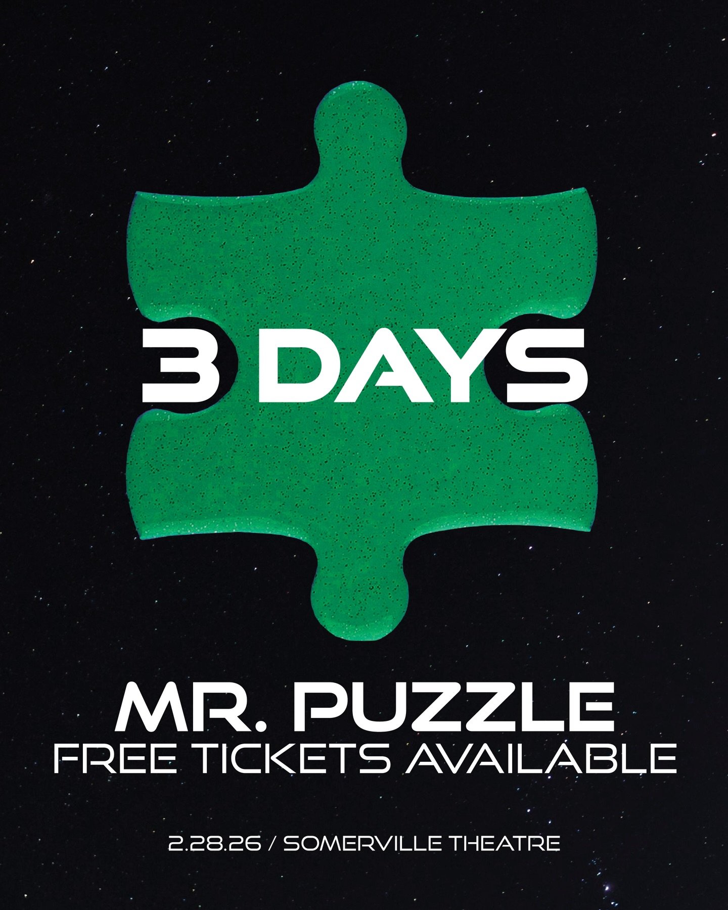 Get your FREE tickets at the link in our bio 🔗🧩