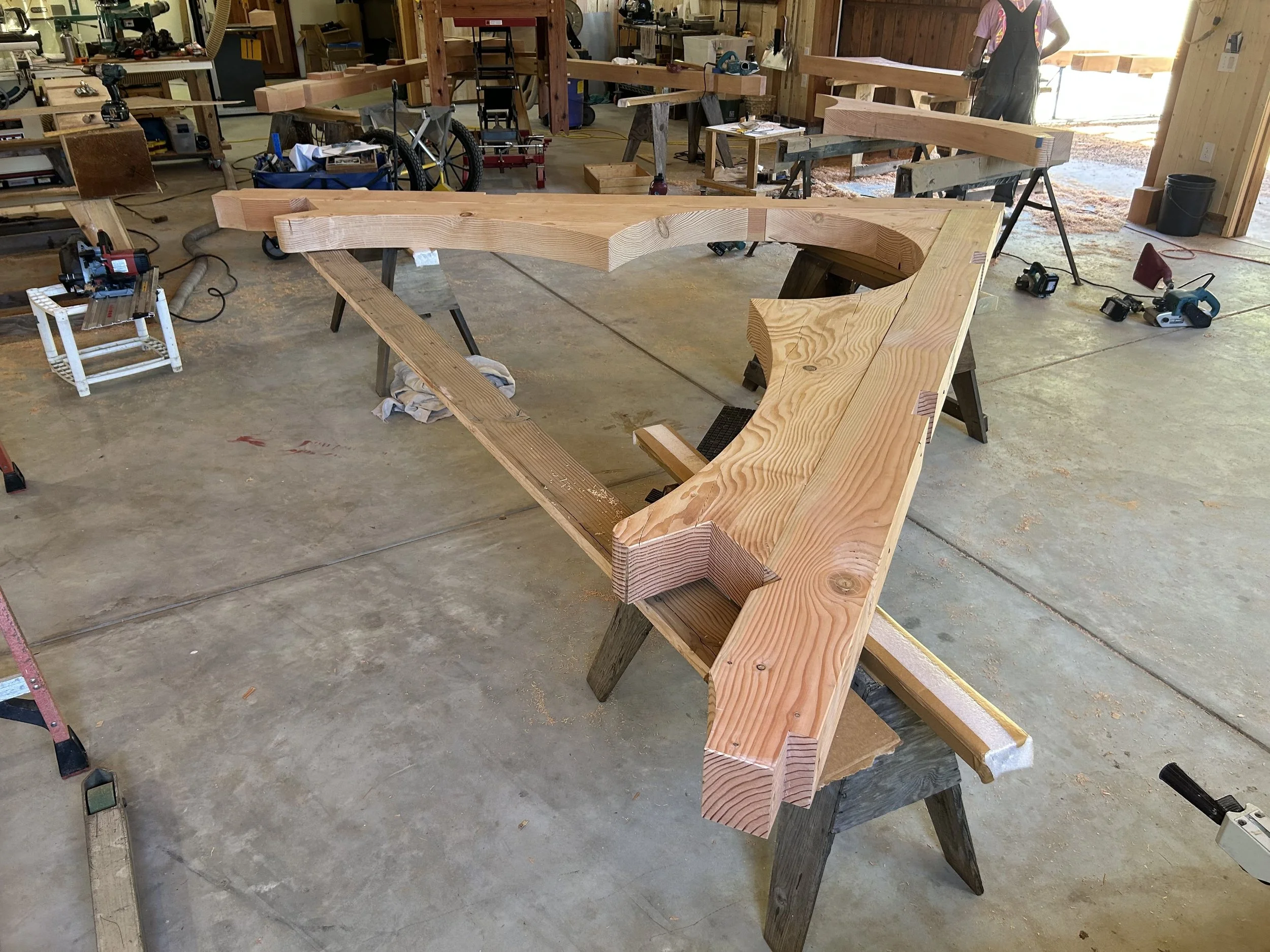 Cal Lutheran University Hage Stave Timber Frame Pavilion - Etrance