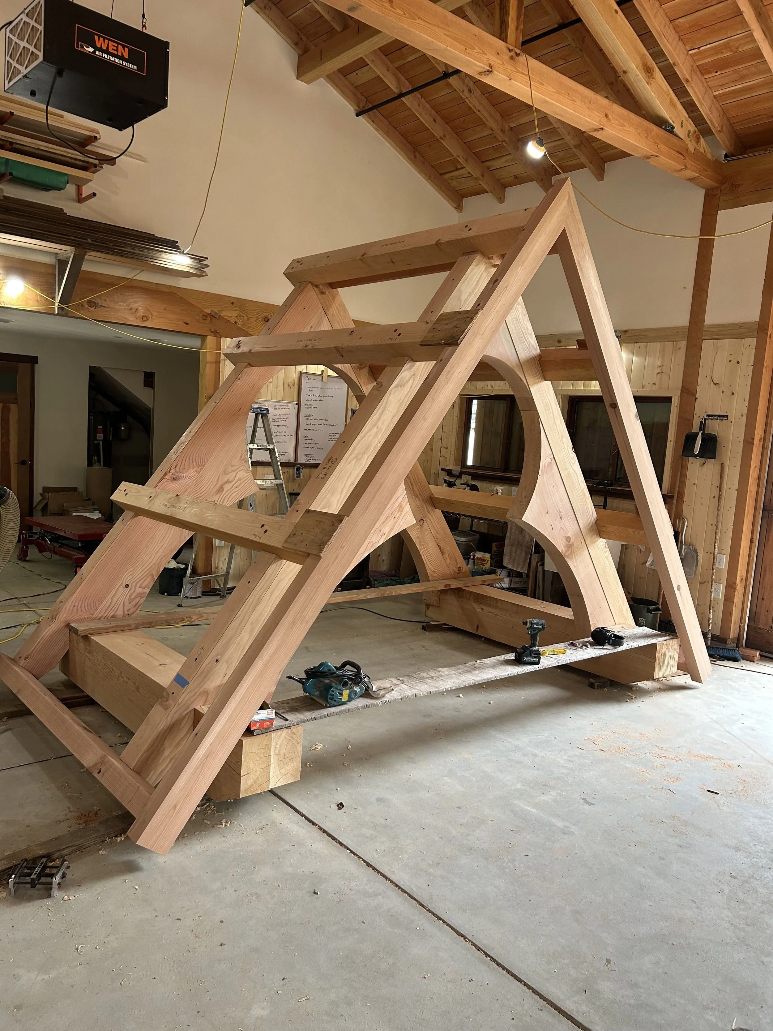 Cal Lutheran University Hage Stave Timber Frame Pavilion - Etrance