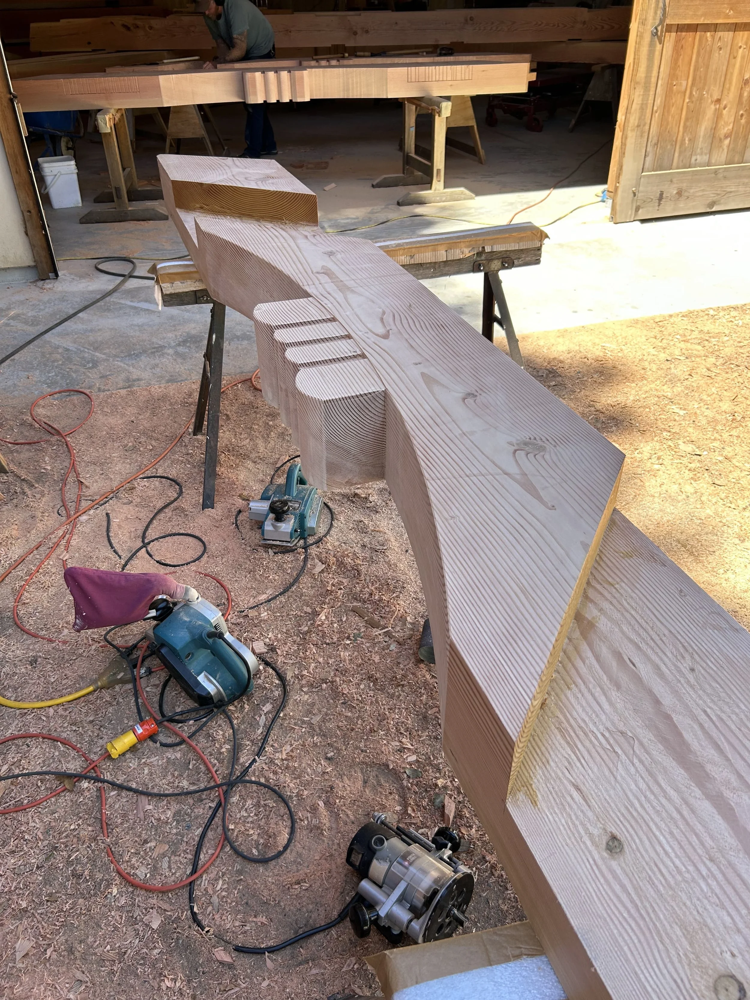 Cal Lutheran University Hage Stave Timber Frame Pavilion - Collar Tie