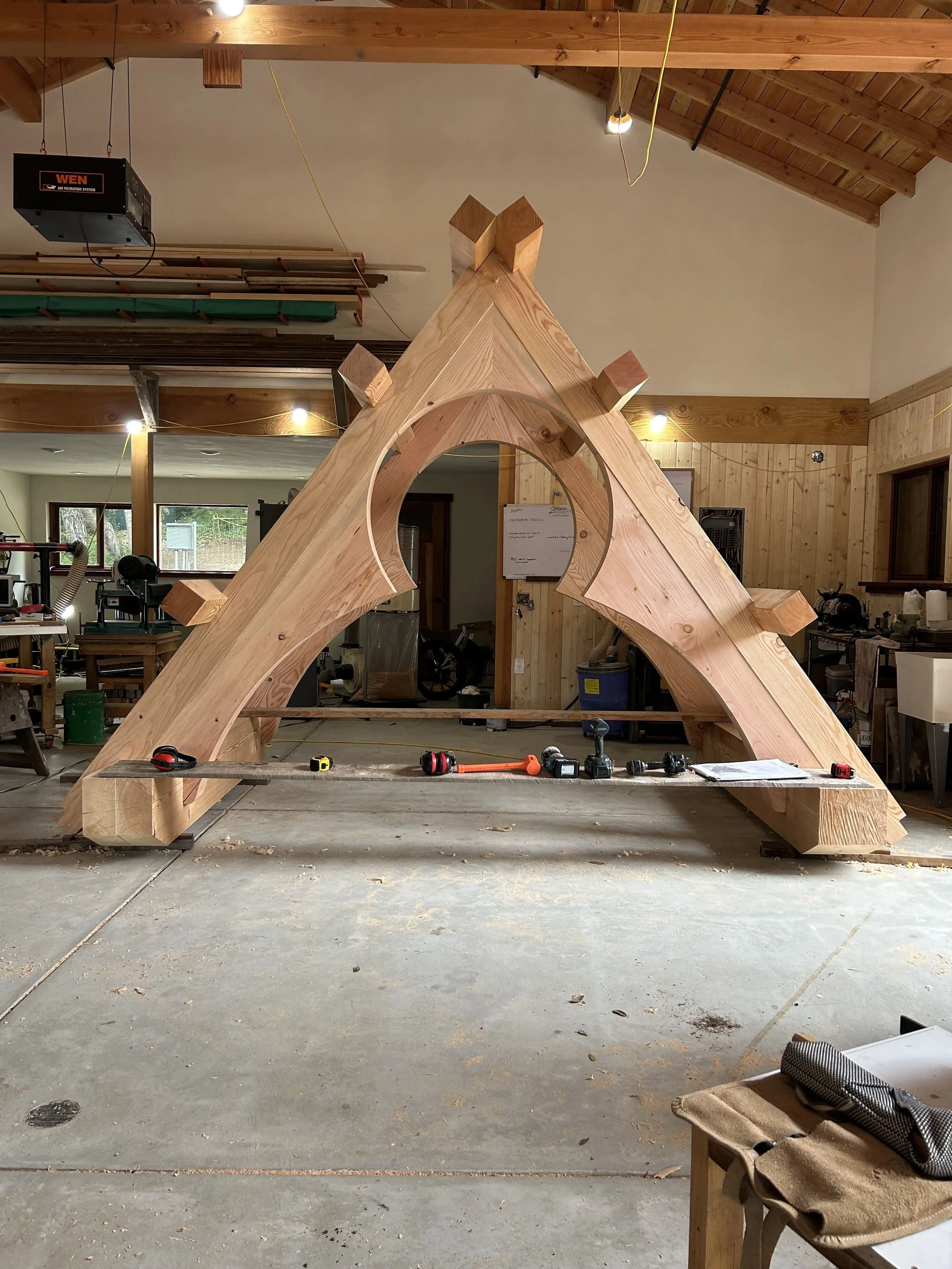 Cal Lutheran University Hage Stave Timber Frame Pavilion - Etrance