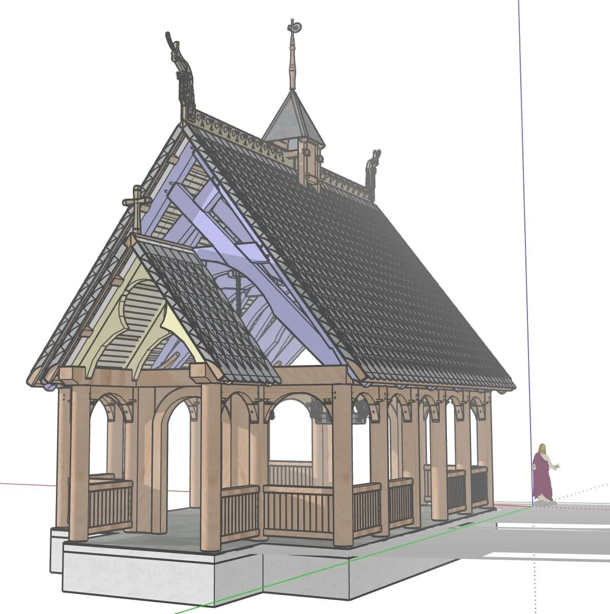 Borgund Stave Church Timber Frame Pavilion