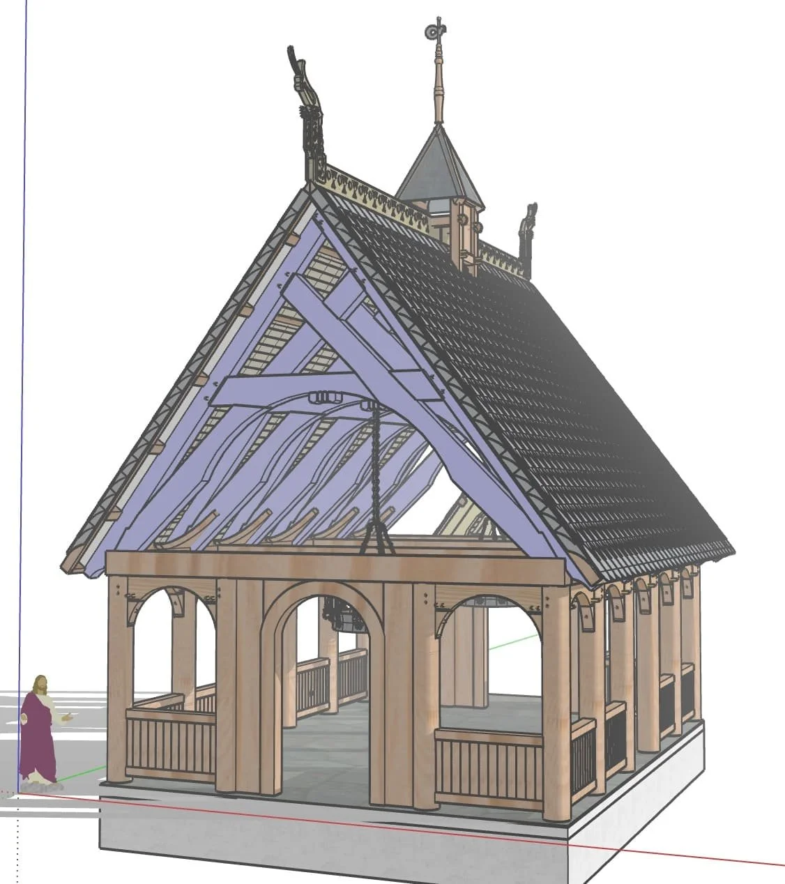 Borgund Stave Church Timber Frame Pavilion