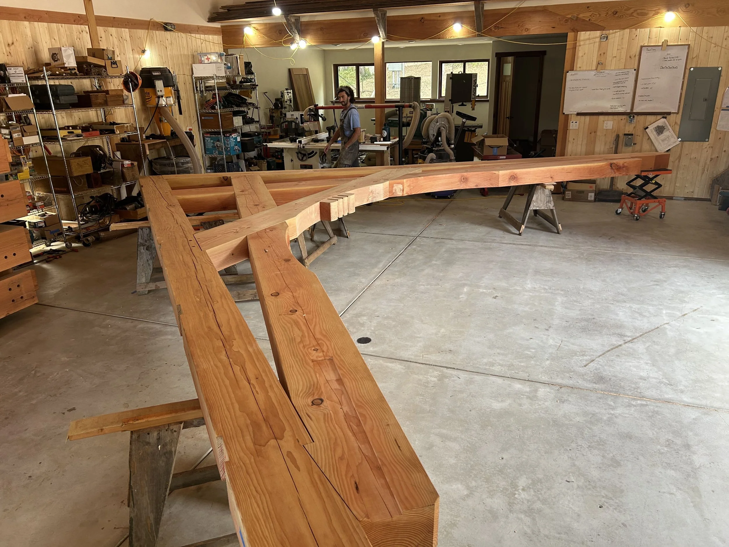 Cal Lutheran University Hage Stave Timber Frame Pavilion - Truss