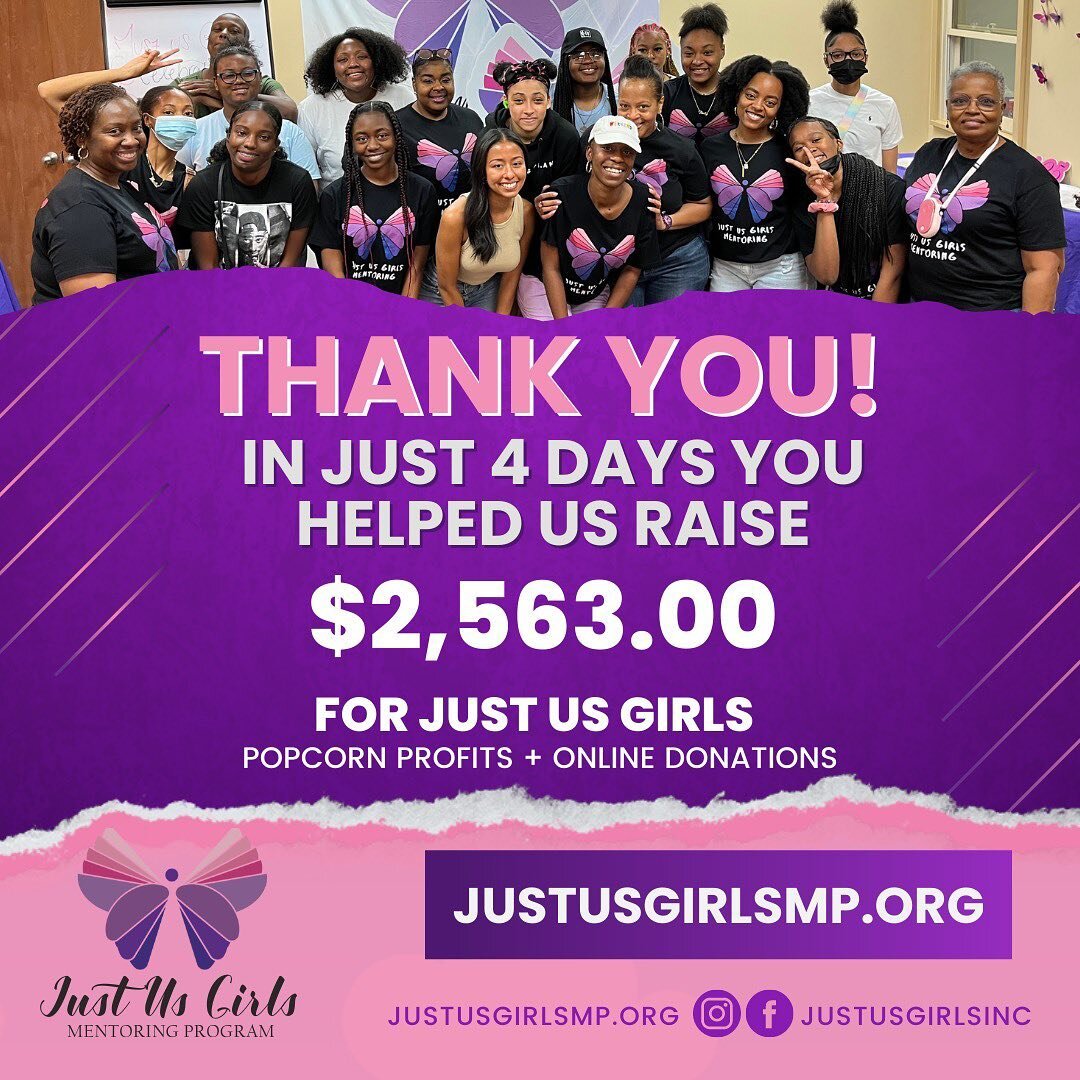 THANK YOU! THANK YOU! THANK YOU!

We really appreciate all popcorn orders, donations, and getting the word out about Just Us Girls! We could not have done this without YOU!

If you know a middle school or high school girl that can benefit from our pr