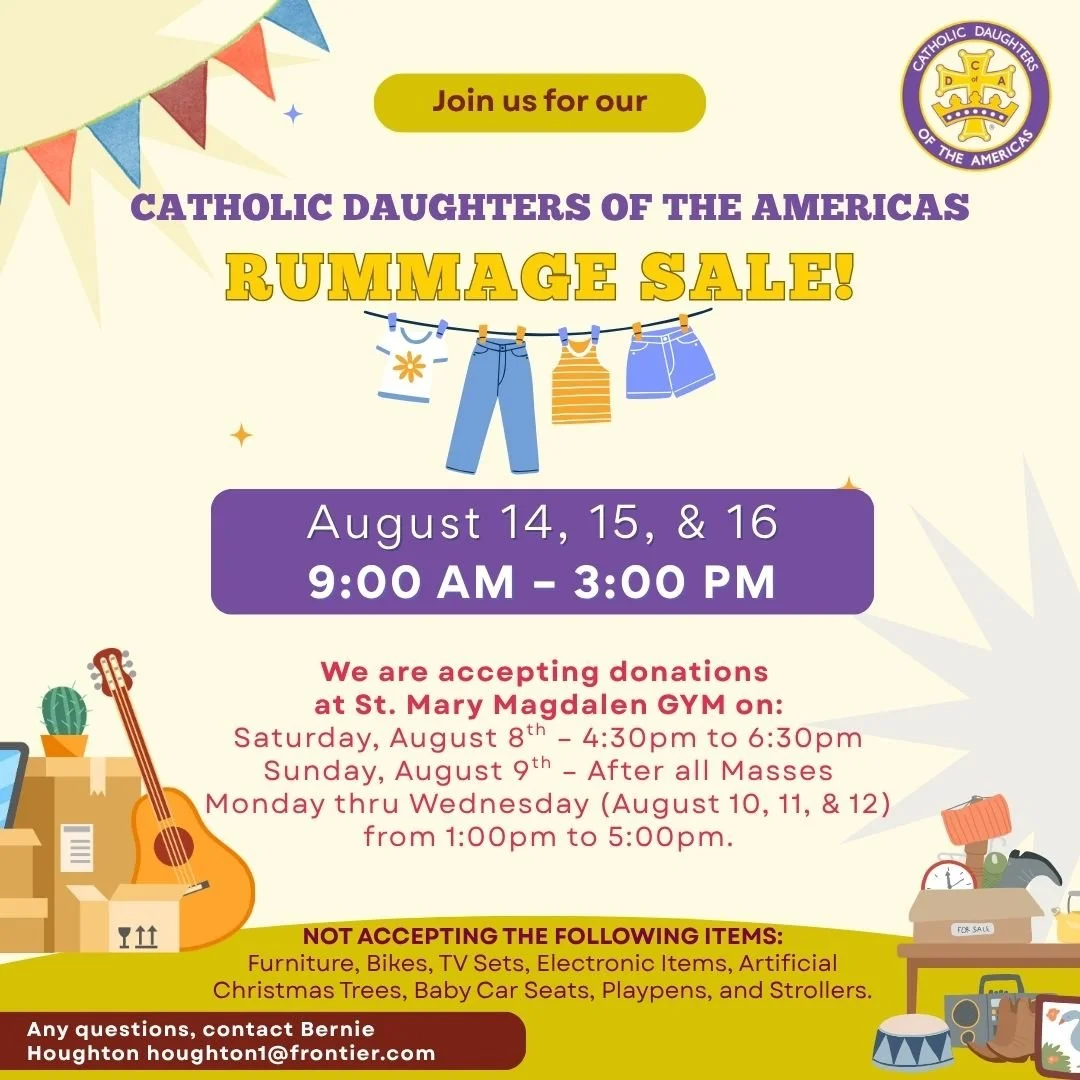 CDA Rummage Sale — St. Mary Magdalen Parish Everett & Mukilteo