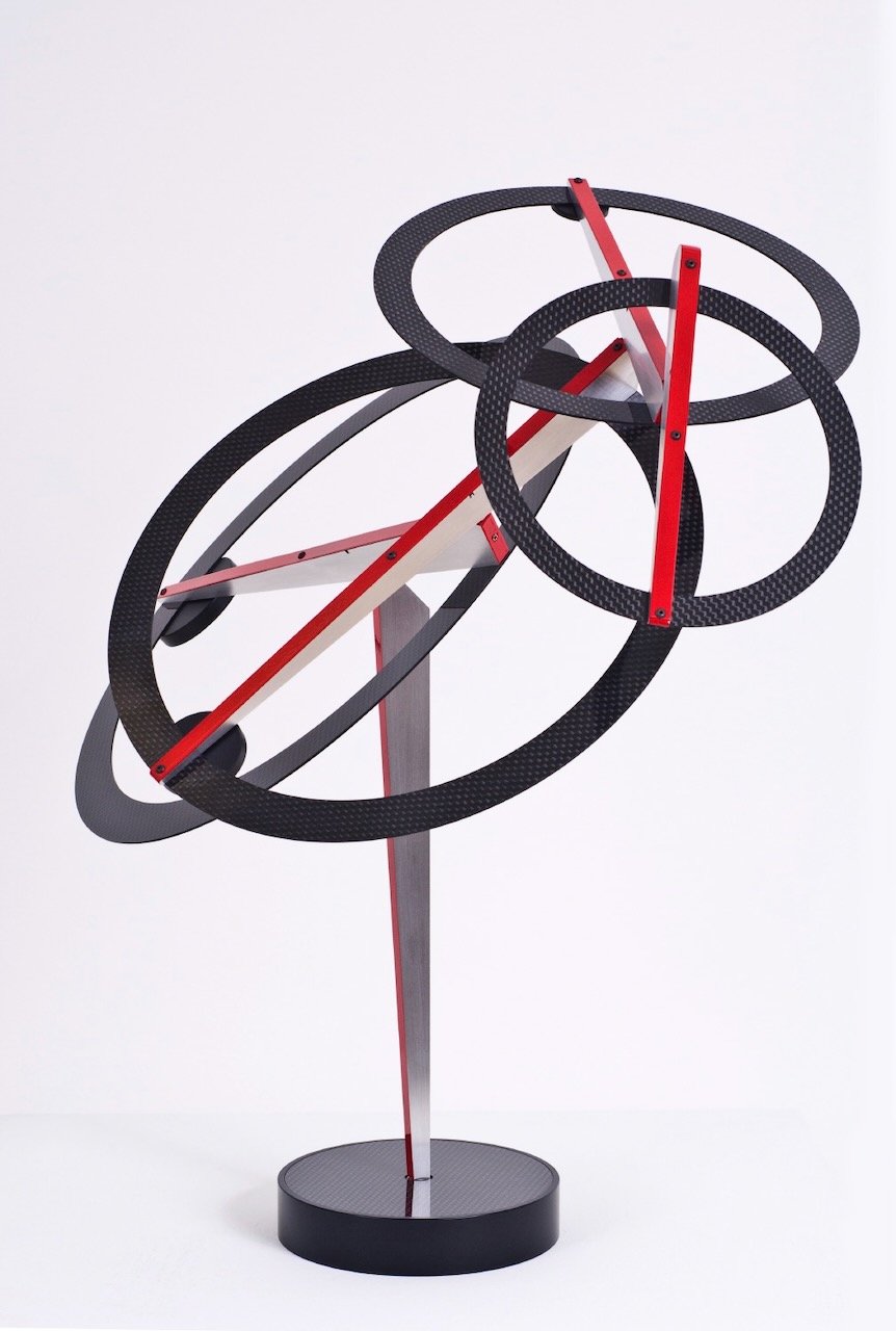 CARBON HALO - 2008
Carbon fiber laminate, powder coated aluminum and brass, brushed aluminum, stainless steel