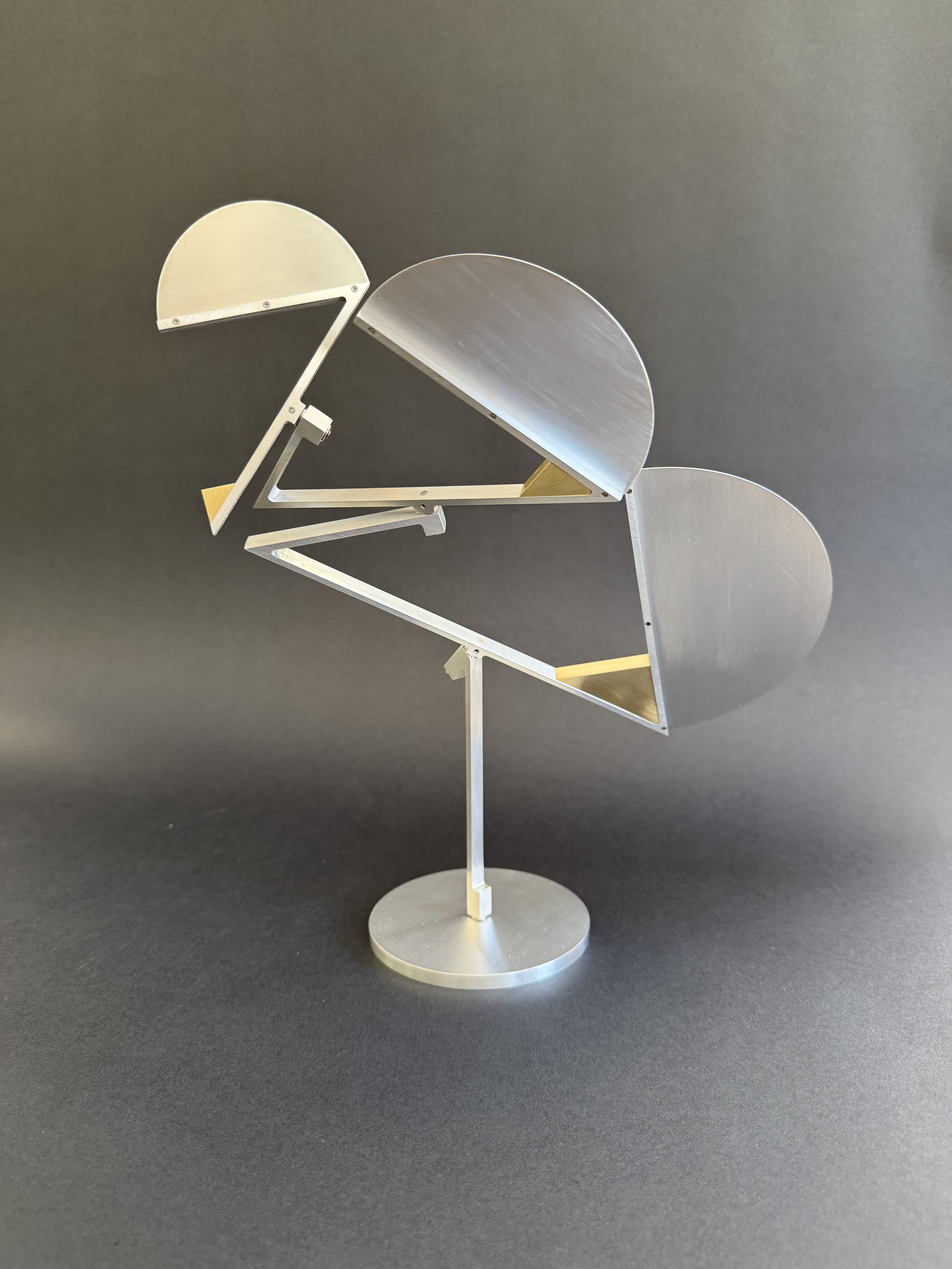 OCTOBER SERIES # 4   EDITION OF 5 + AP
Brushed aluminum,  brass , stainless steel


