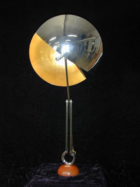 HALF DOME - 2000
24 k gold leafed polished aluminum, mahogany, brass, stainless steel