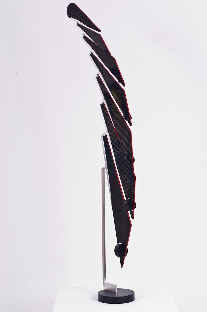 HAWK - 2008
Carbon fiber laminate, powder coated aluminum and brass, brushed aluminum, stainless steel