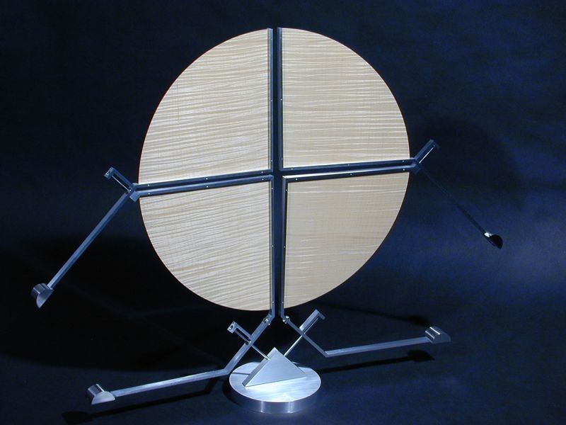 MANDALA - 2005
Tiger maple, brushed aluminum, stainless steel, rare earth magnets