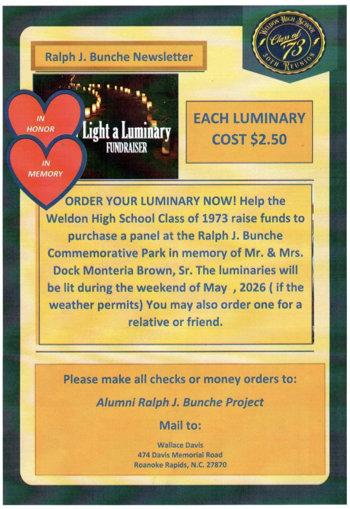 luminaries: Fundraiser to honor mr. and mrs. doc brown sr.
